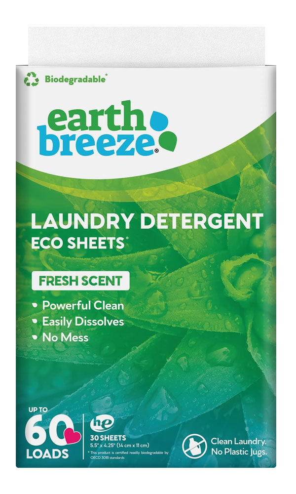 Earth Breeze Laundry Detergent Sheets - Fresh Scent