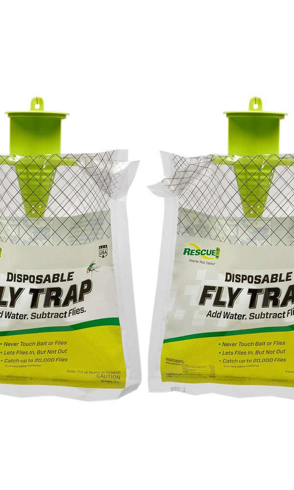 RESCUE! Outdoor Disposable Fly Trap, Green, 2 Pack