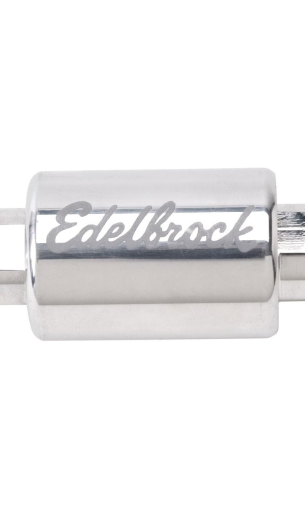 Edelbrock 8129 Polished Aluminum Fuel Filter