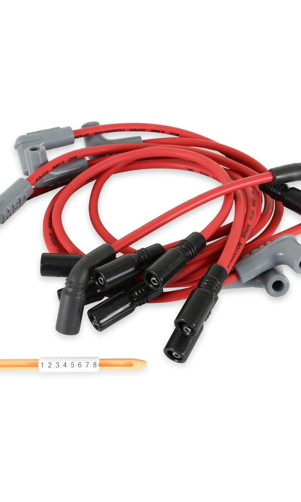 MSD 32169 Super Conductor Spark Plug Wire Set, Red