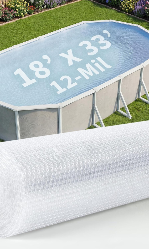 Blue Wave 18x33-ft Oval Solar Pool Cover 12-Mil Clear