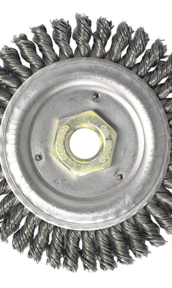 Weiler 13232 Roughneck Jr. 4-1/2" Stringer Bead Wire Wheel